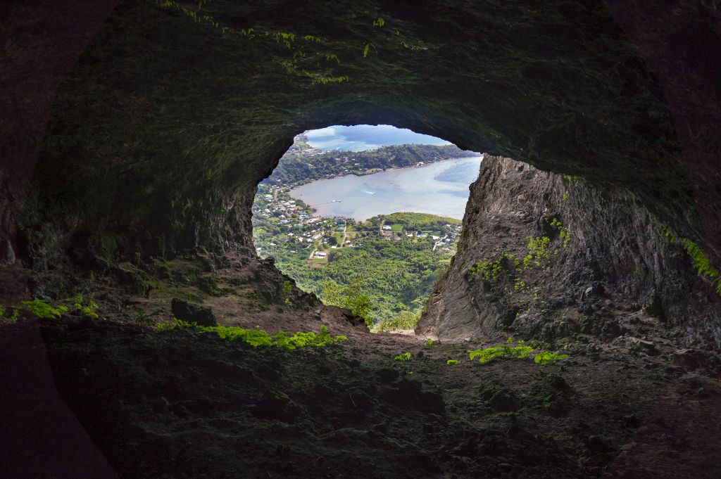 Looking out of the cave from an area that was closer to the back of it: